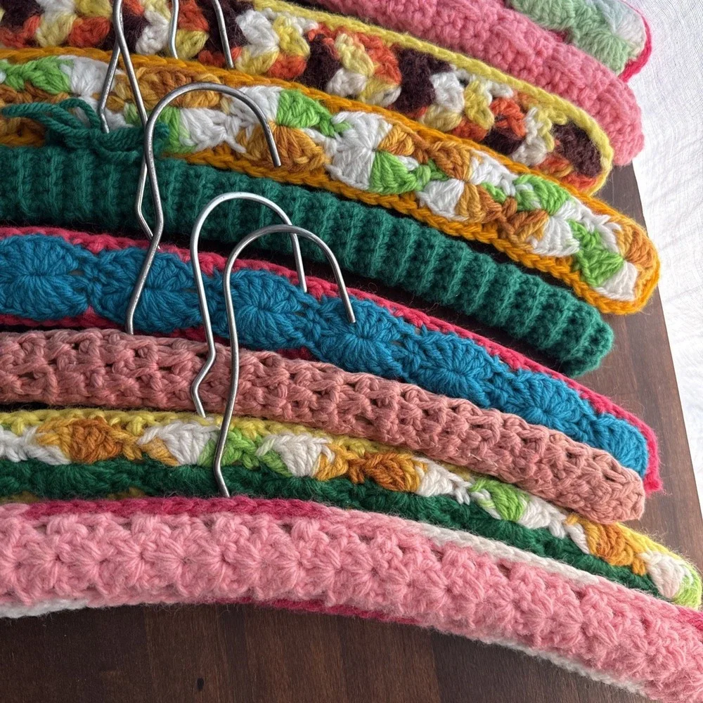 Vintage Crocheted Hangers Set Of 3 Granny Cottage